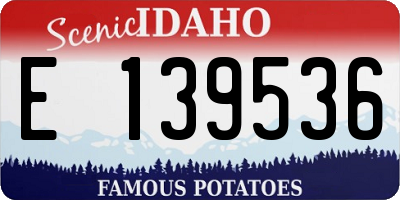 ID license plate E139536