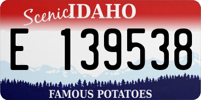 ID license plate E139538