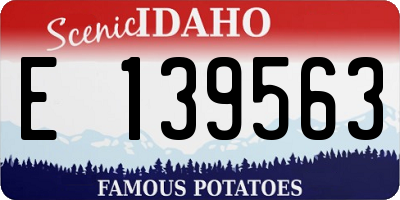 ID license plate E139563