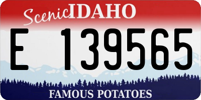 ID license plate E139565
