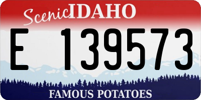 ID license plate E139573