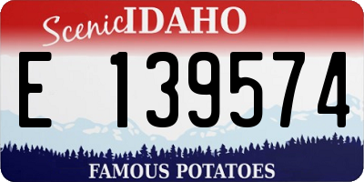 ID license plate E139574