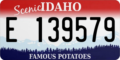 ID license plate E139579