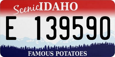 ID license plate E139590
