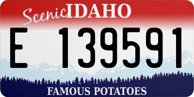 ID license plate E139591