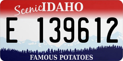 ID license plate E139612