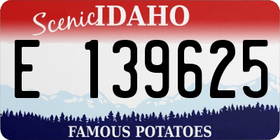 ID license plate E139625