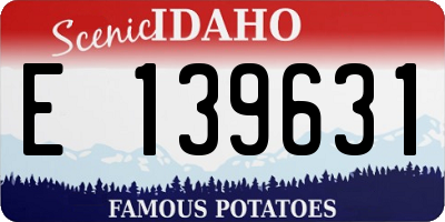 ID license plate E139631