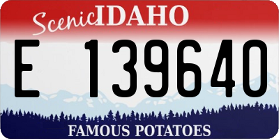 ID license plate E139640