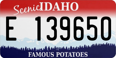 ID license plate E139650