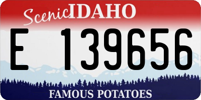 ID license plate E139656