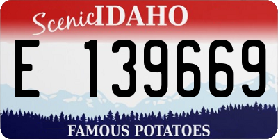 ID license plate E139669