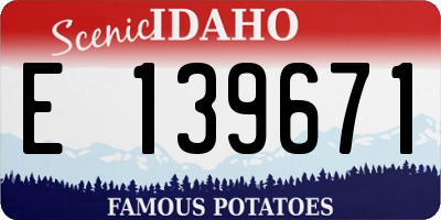 ID license plate E139671