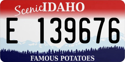 ID license plate E139676