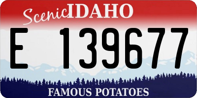 ID license plate E139677
