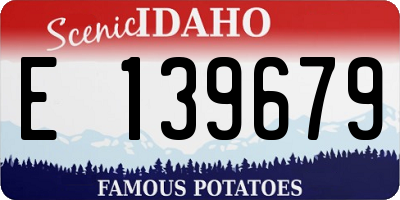 ID license plate E139679