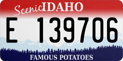 ID license plate E139706