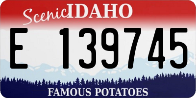 ID license plate E139745