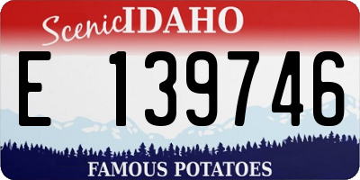 ID license plate E139746