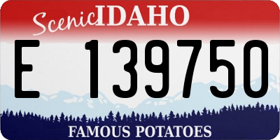 ID license plate E139750