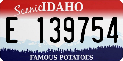ID license plate E139754