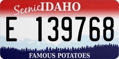 ID license plate E139768