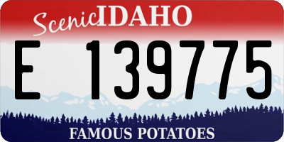 ID license plate E139775