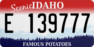 ID license plate E139777