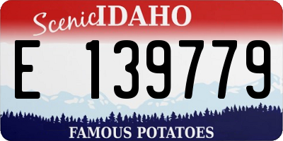 ID license plate E139779