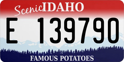 ID license plate E139790
