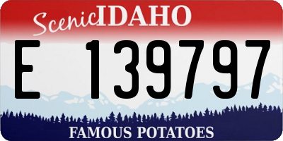 ID license plate E139797