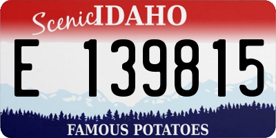 ID license plate E139815