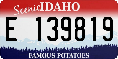 ID license plate E139819
