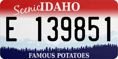 ID license plate E139851