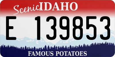 ID license plate E139853