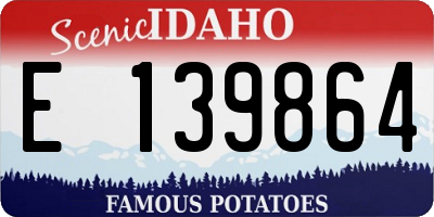 ID license plate E139864