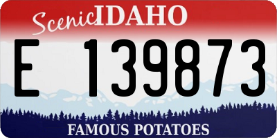 ID license plate E139873
