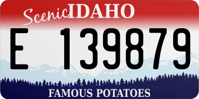 ID license plate E139879