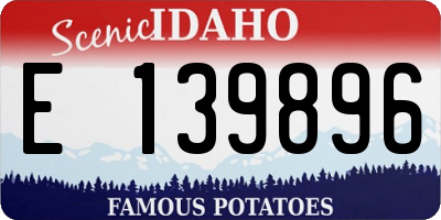 ID license plate E139896
