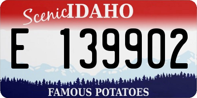 ID license plate E139902
