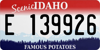 ID license plate E139926