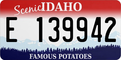 ID license plate E139942
