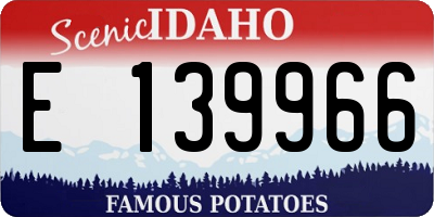 ID license plate E139966