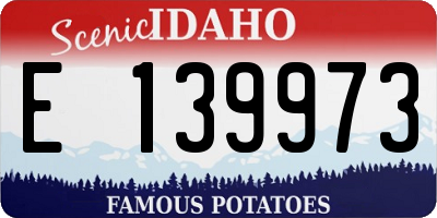 ID license plate E139973