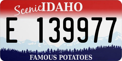 ID license plate E139977