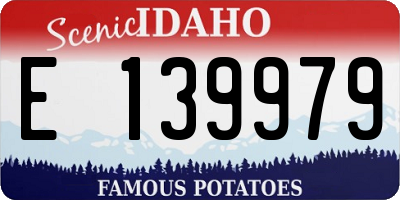 ID license plate E139979