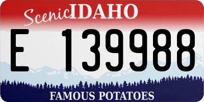 ID license plate E139988