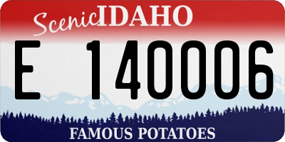 ID license plate E140006