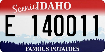 ID license plate E140011