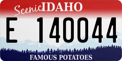 ID license plate E140044